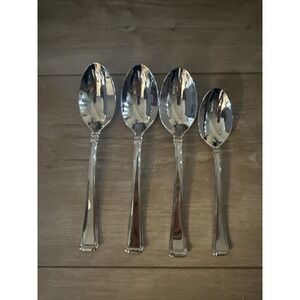 3 Place Oval Soup Spoons 1 Teaspoon Gorham COLUMN GLOSSY 18/10 Stainless Vietnam